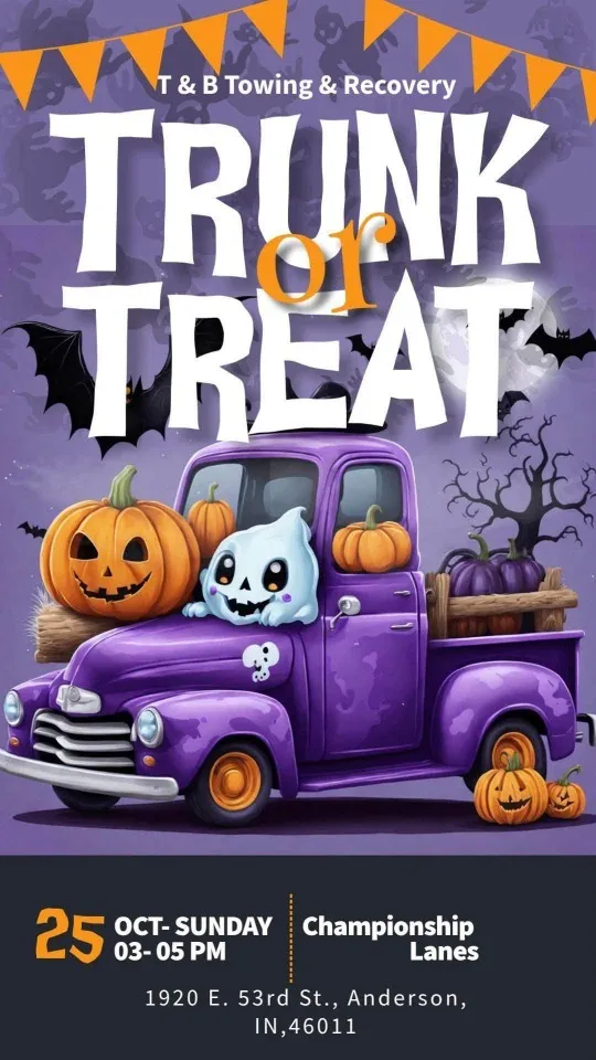 T & B Towing presents the 3rd Annual Truck or Treat