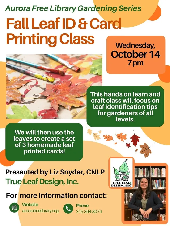 Fall Leaf ID & Card Printing Class