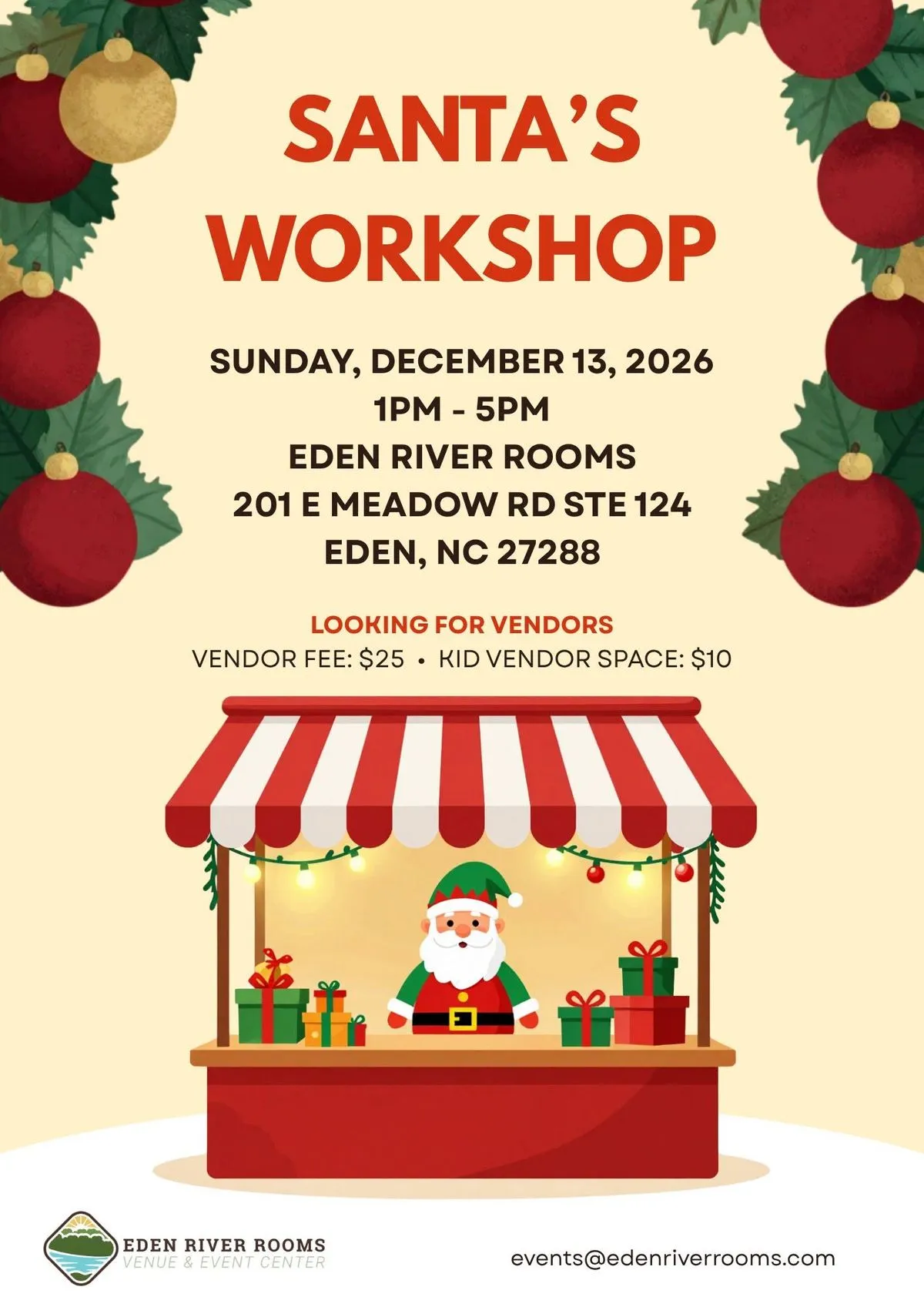 Eden River Rooms Santa's Workshop