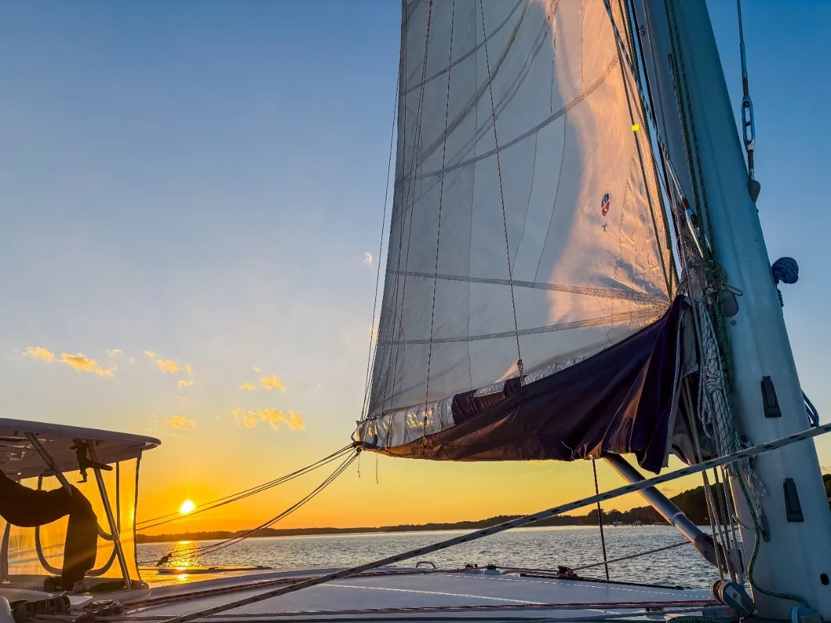 Chesapeake Bay Sunset Champagne Sail