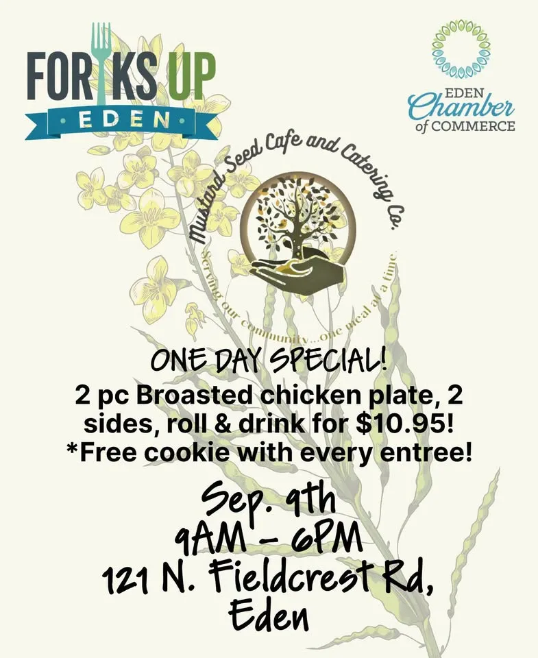 Forks Up Eden: Mustard Seed Cafe & Catering Co!