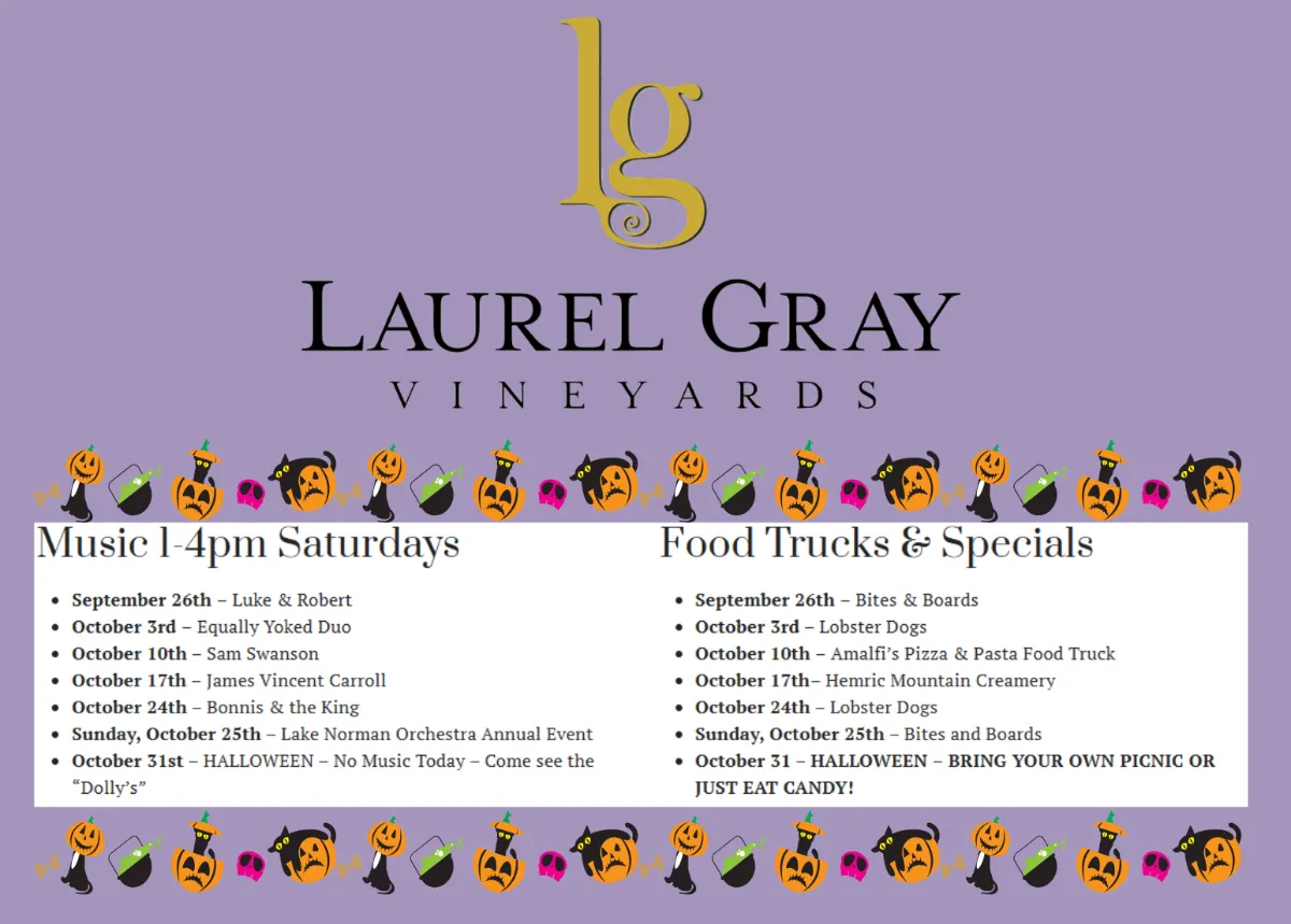 Laurel Gray Live Music and Food Trucks October Schedule
