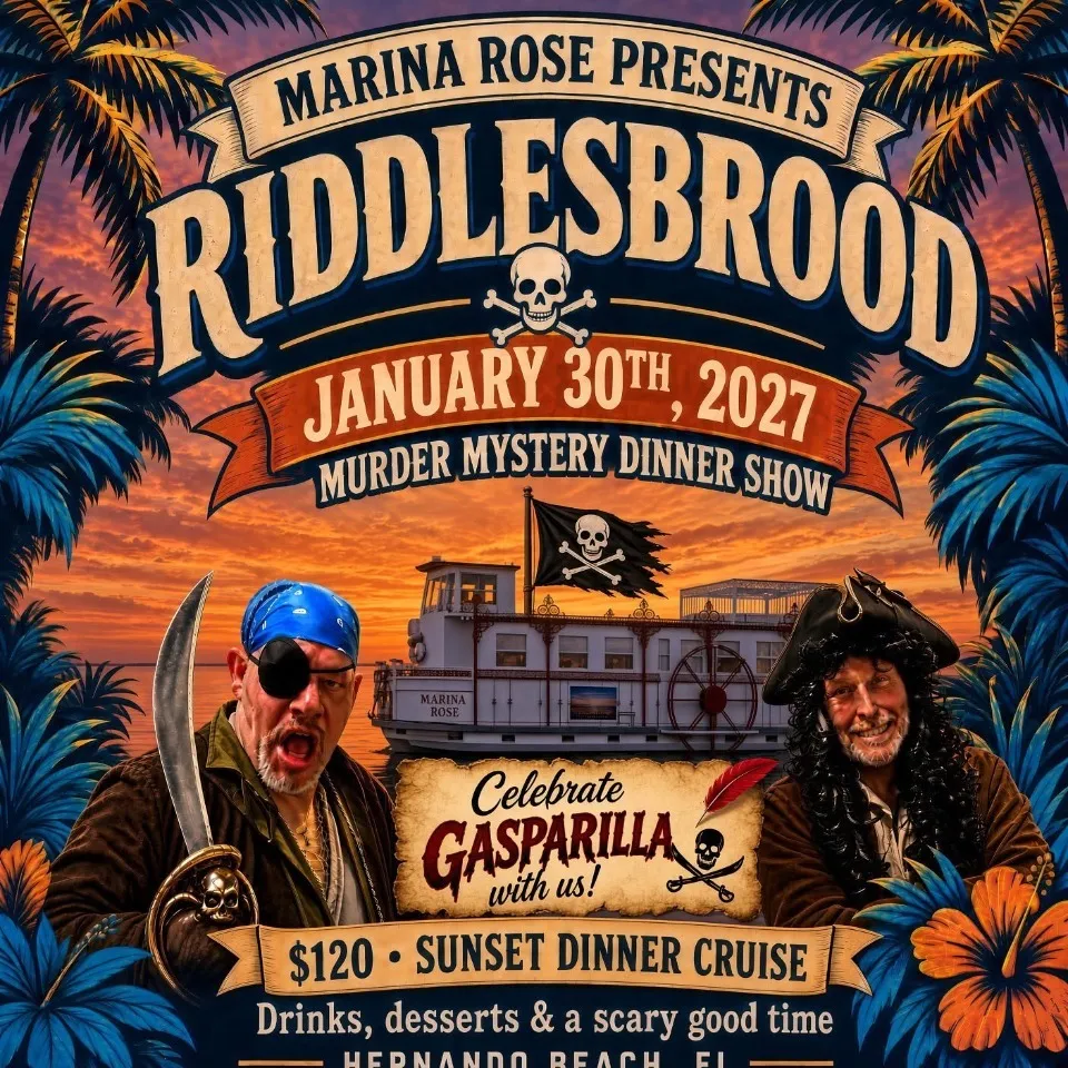 Hernando Beach's FIRST Offshore Murder Mystery Dinner Show with Riddlesbrood Touring Theater Company