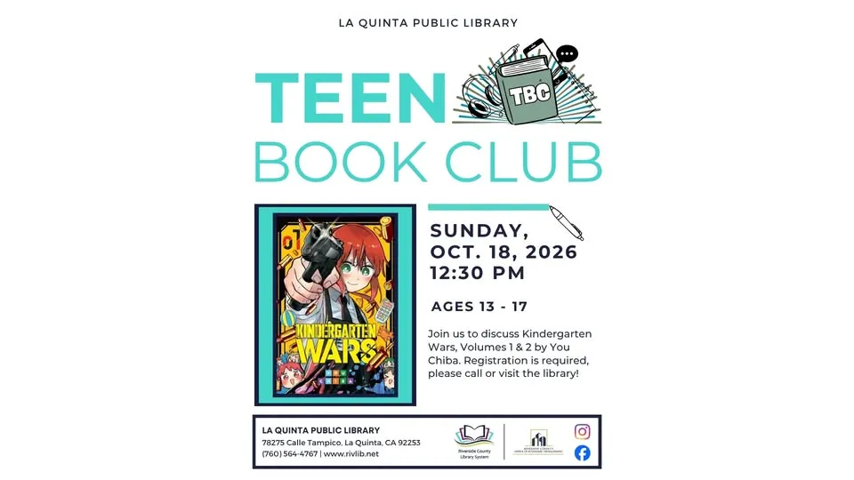 Single Place Template Teen Book Club