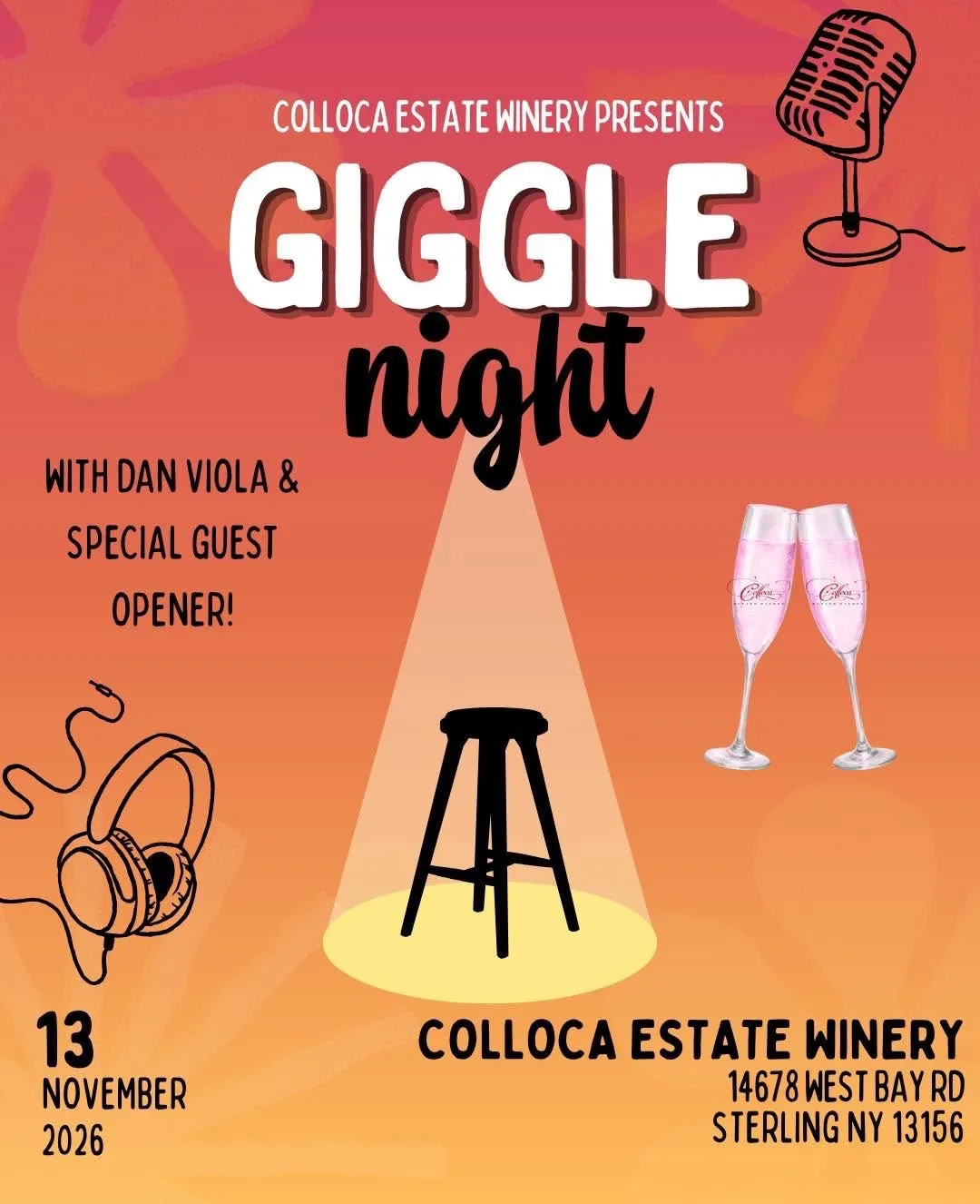 Single Event Giggle Night Comedy Show & Dinner with Dan Viola