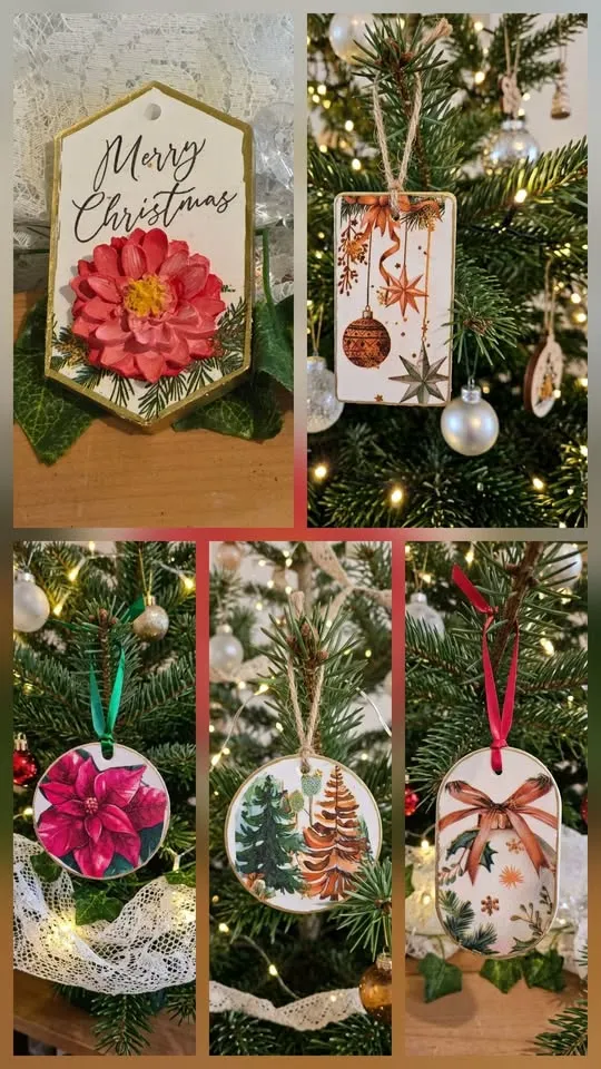 DIY Decoupage Christmas Ornament Class