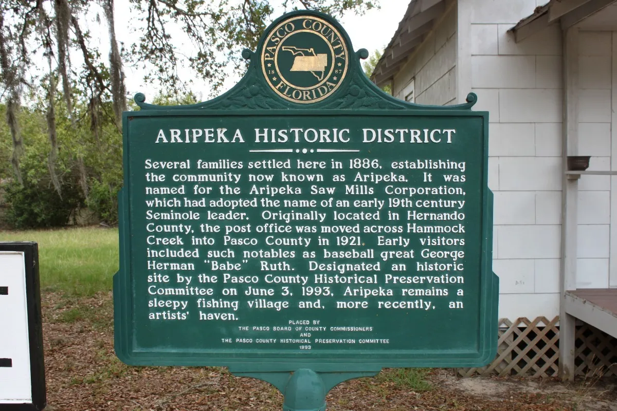 Aripeka Historic Marker