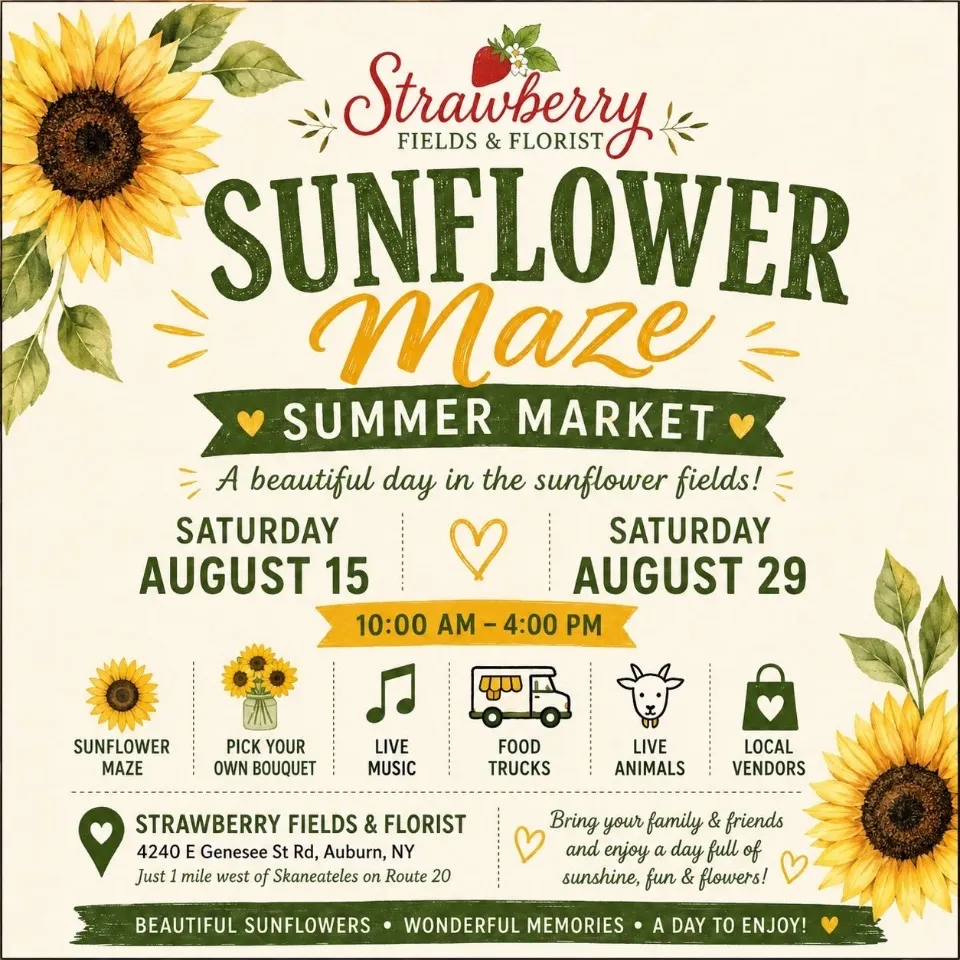 Sunflower Maze Summer Market!