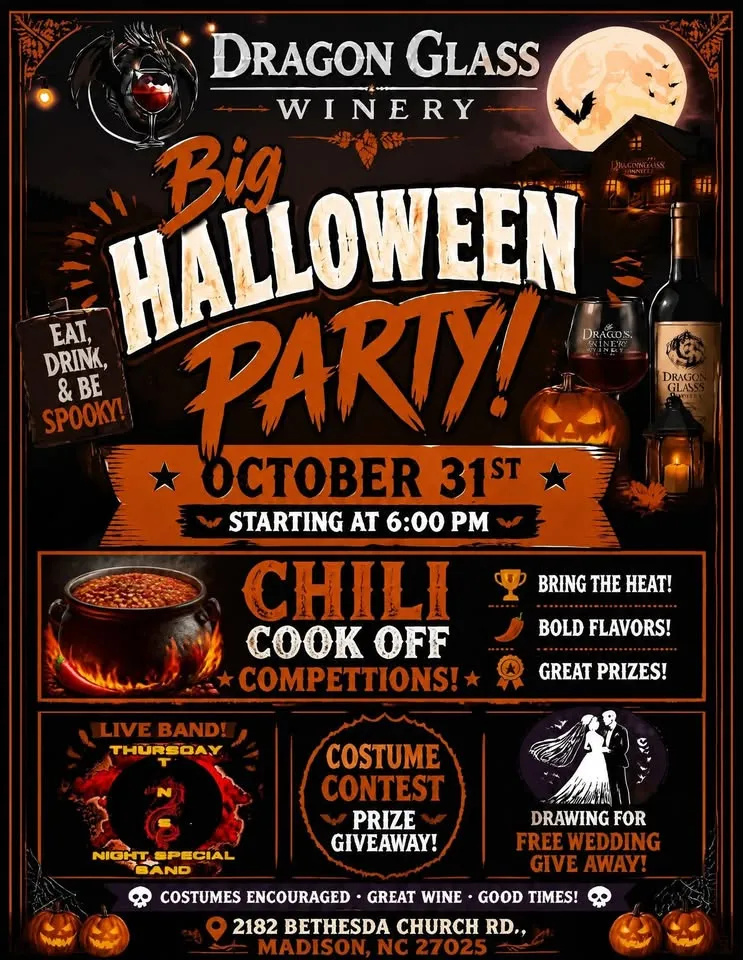 Dragon Glass Winery Big Halloween Party / Chili Cook Off