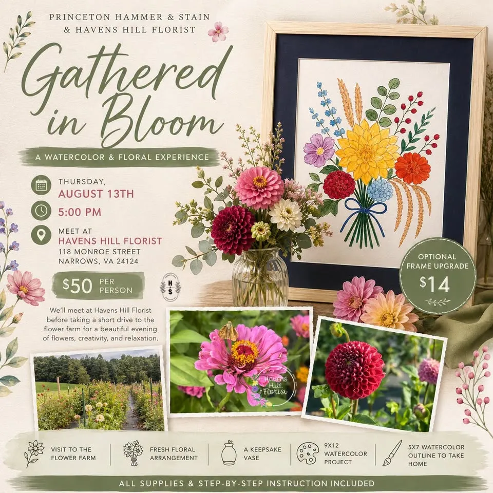 Gathered in Bloom: A Watercolor & Floral Experience