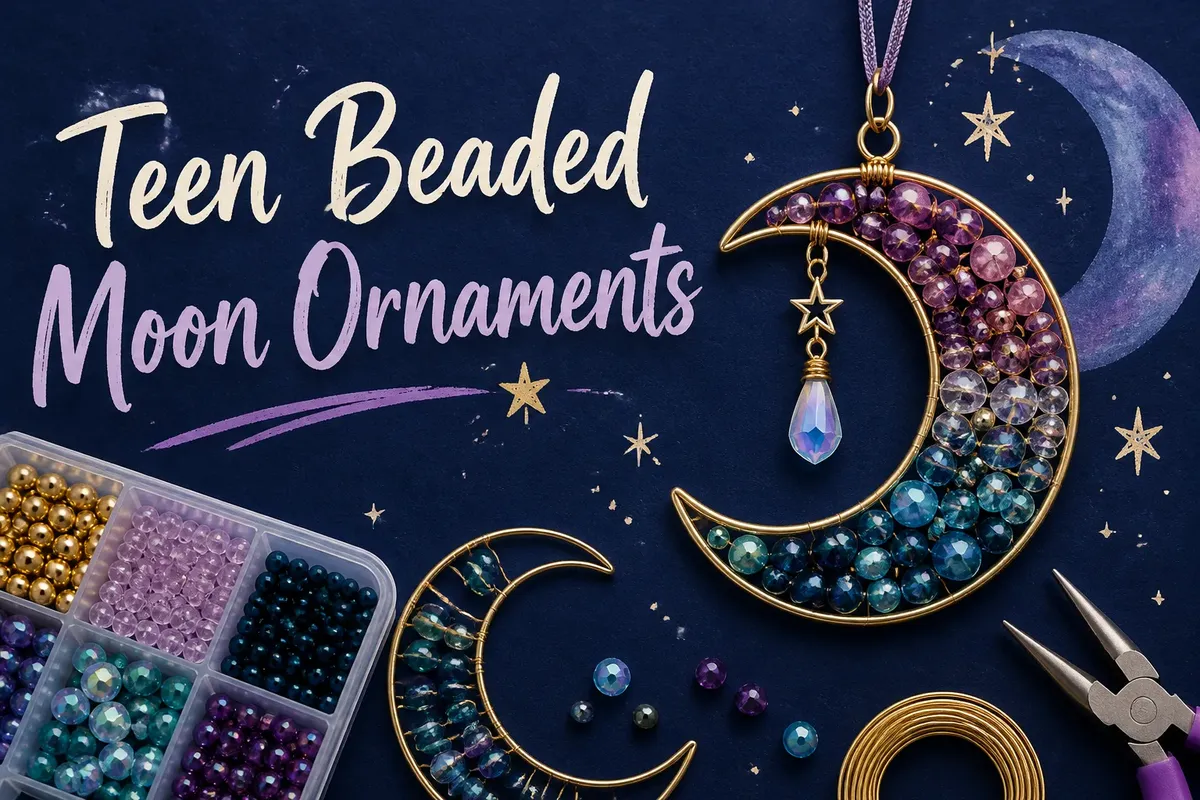 Teen Beaded Moon Ornaments