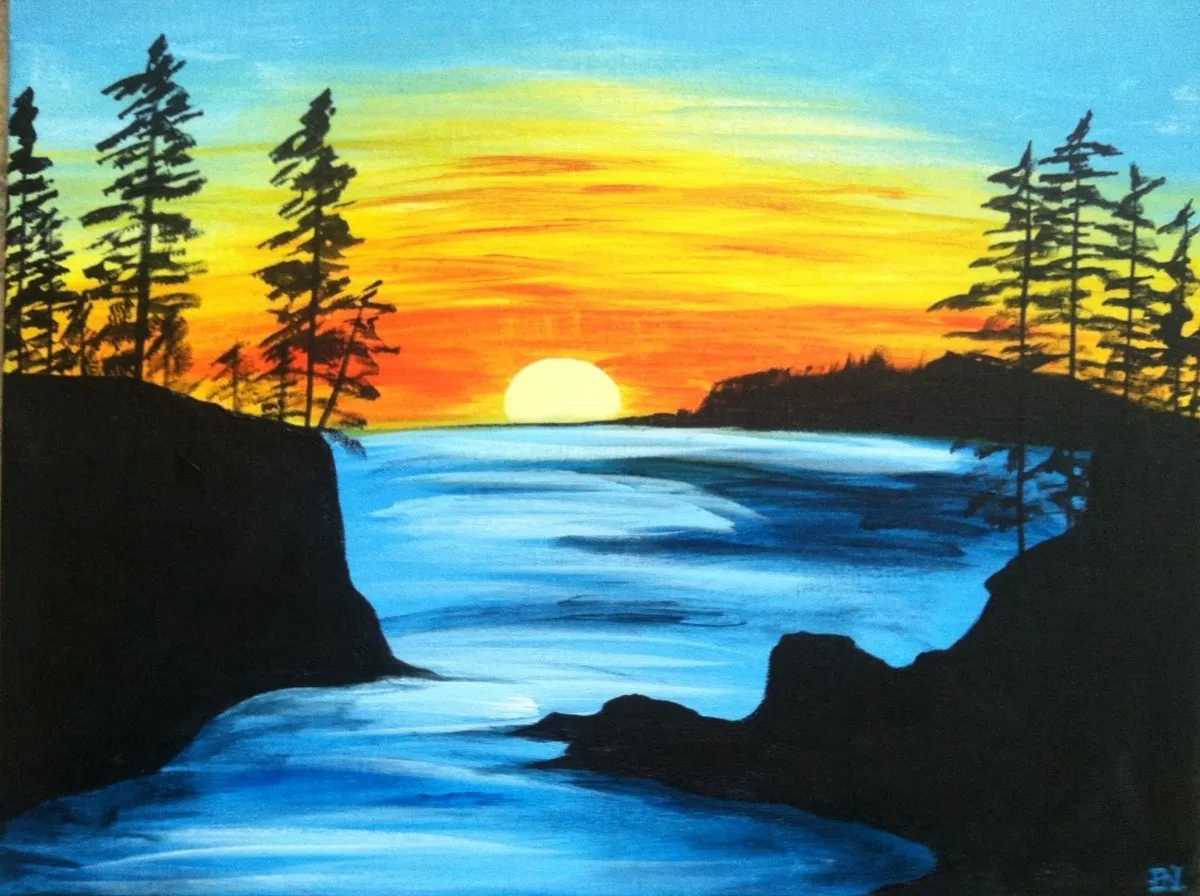"Peaceful Sunset" In-Studio Paint Party!