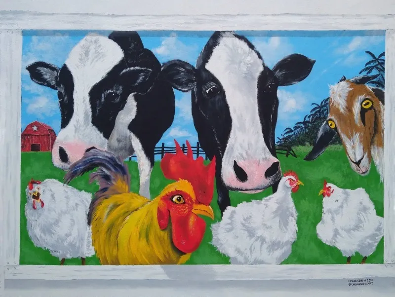 "Mooovers and Cluckas" Mural