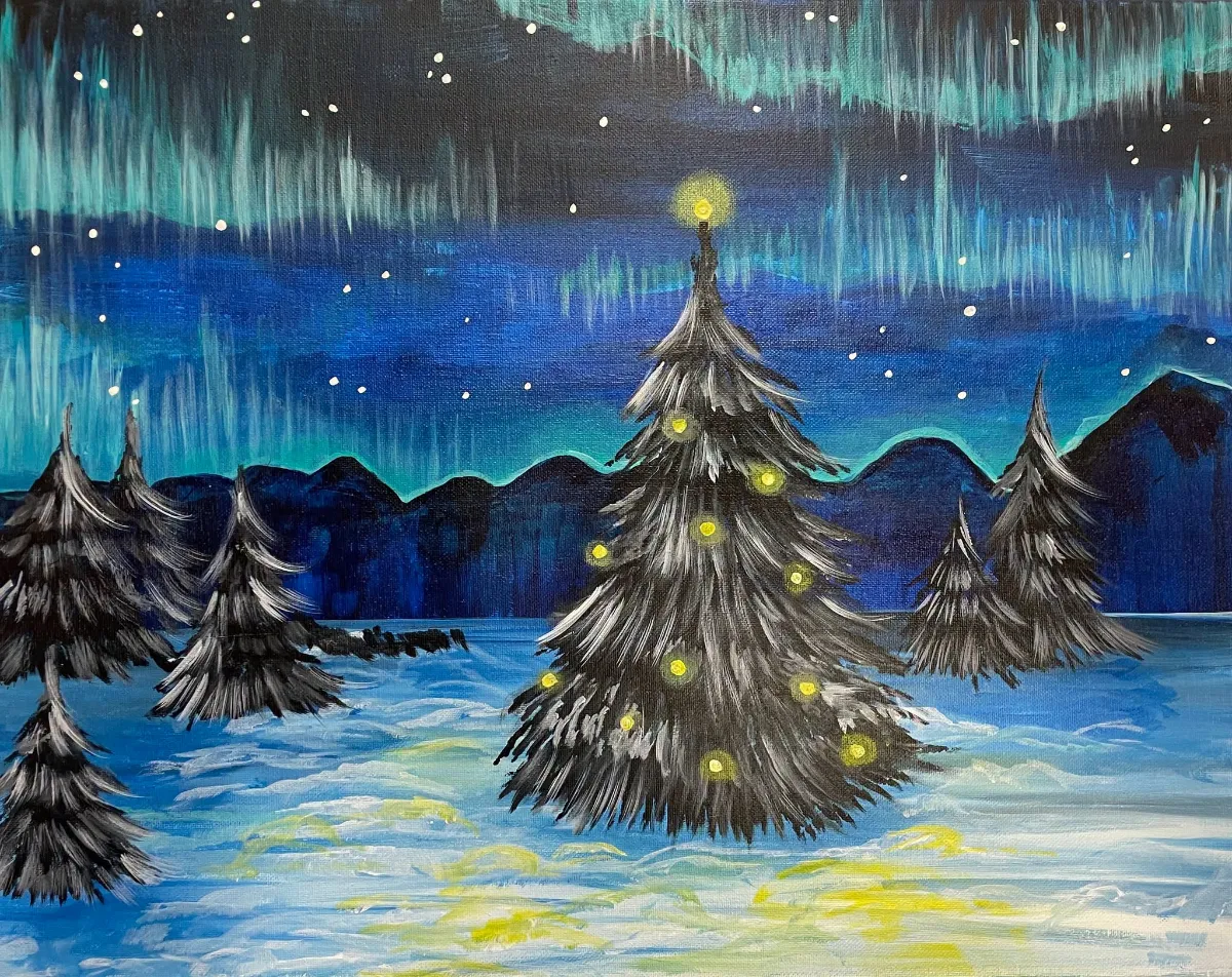 Snowy Tree - Paint & Sip Class