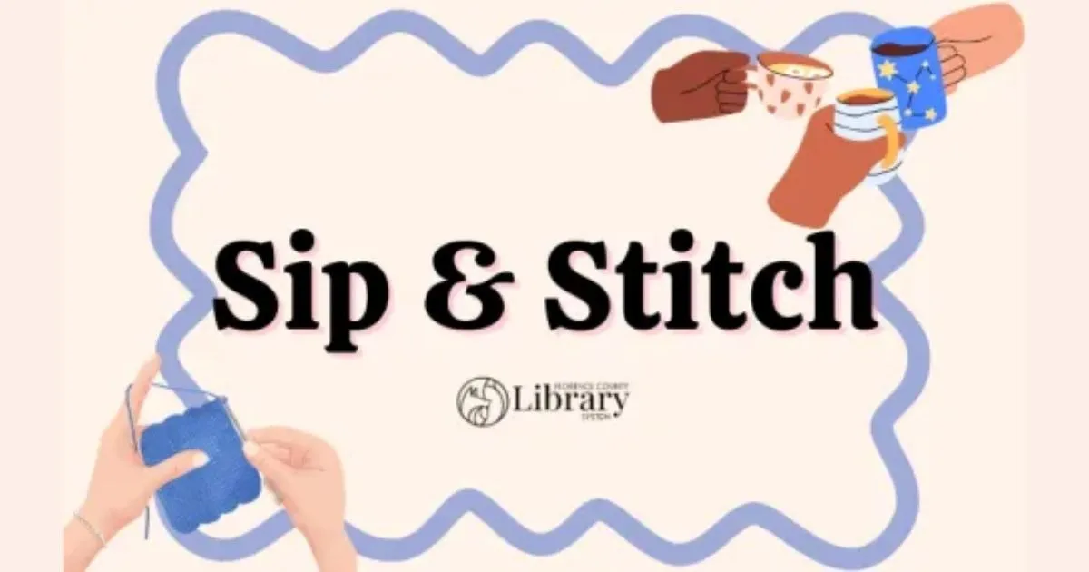 Sip & Stitch in the Stacks