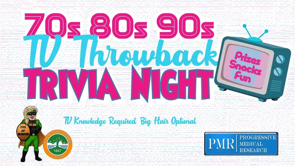 70s 80s 90s TV Throwback Trivia Night