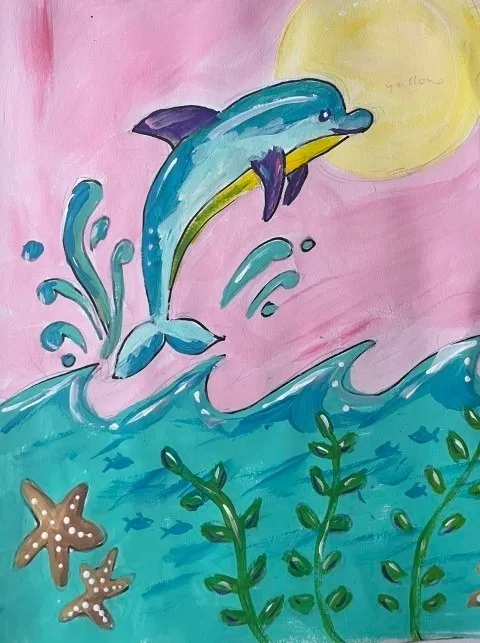 "Dolphin Fun" In-Studio Paint Party!