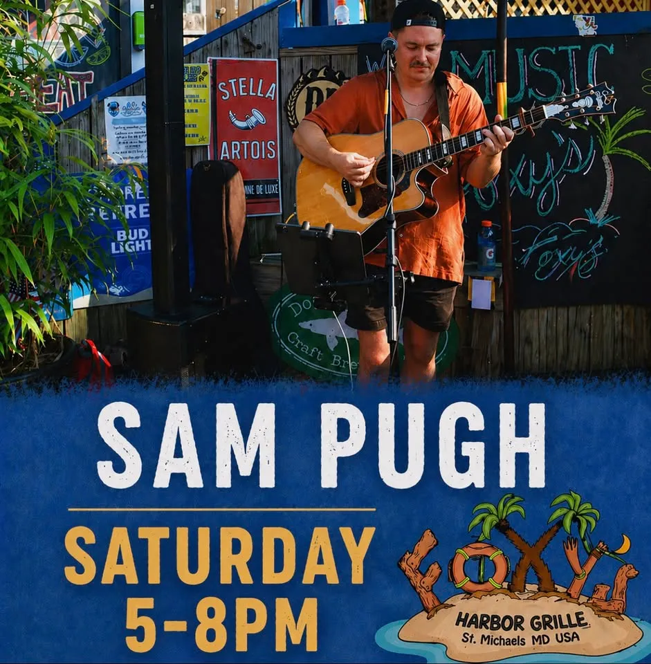 Live music at Foxy’s! Sam Pugh! 🎶🎶