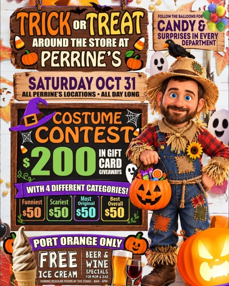 Trick or Treat at Perrines!