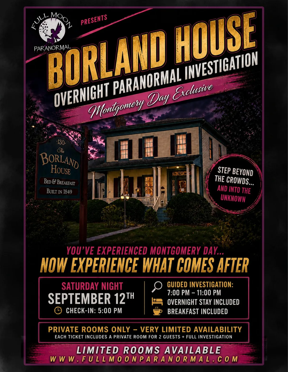 Borland House Inn Overnight Paranormal Investigation