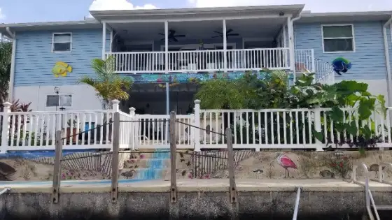 Beach Scene Mural (viewable from water)