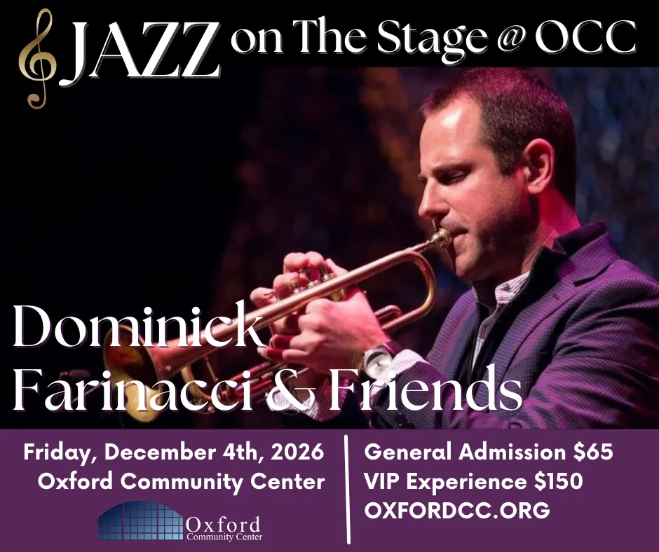 Jazz on The Stage @ OCC Presents Dominick Farinacci & Friends for Christmas on the Creek