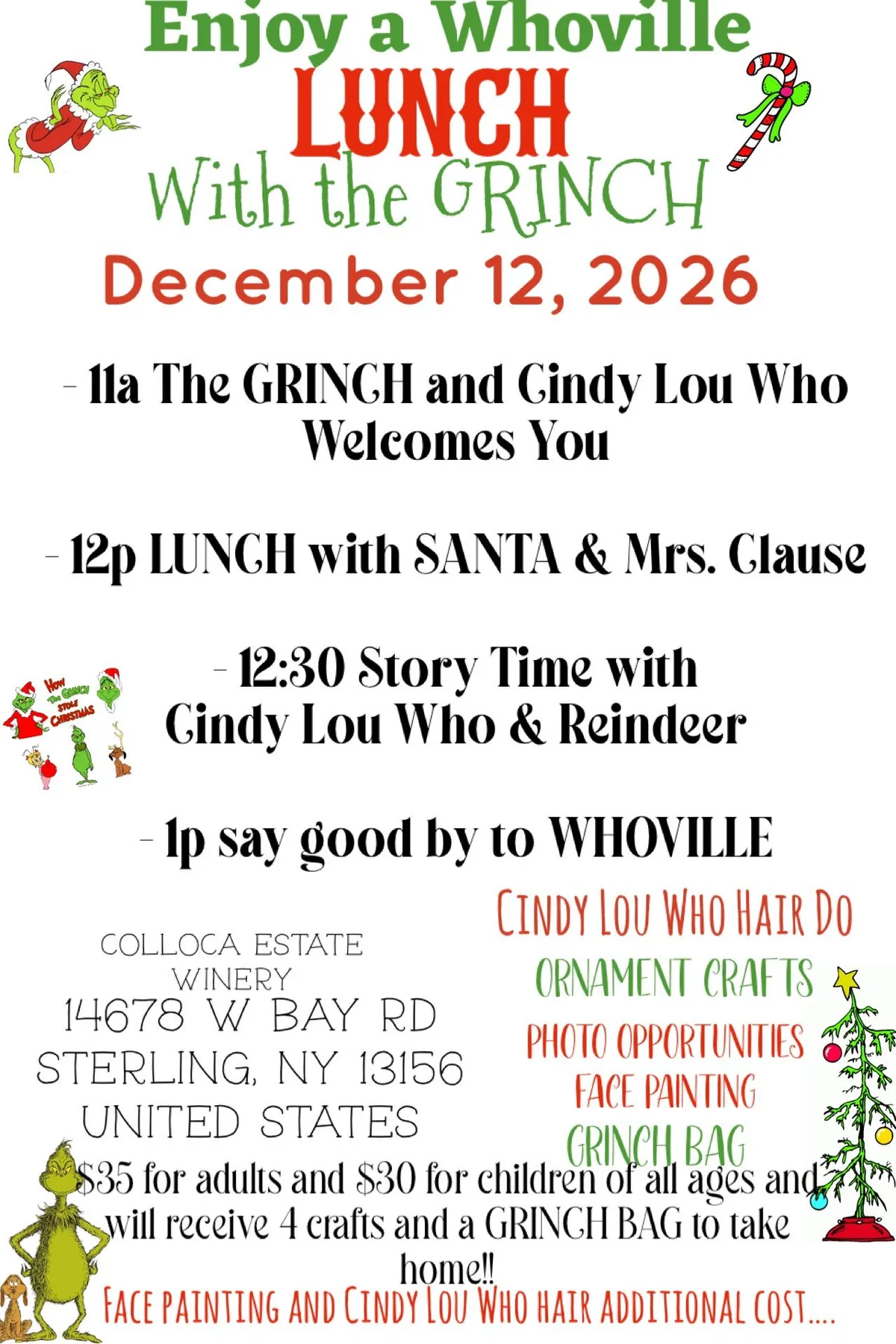 Single Event Lunch with the Grinch