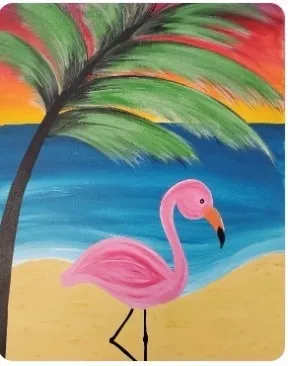 Paint & Sip: Flamingo Beach