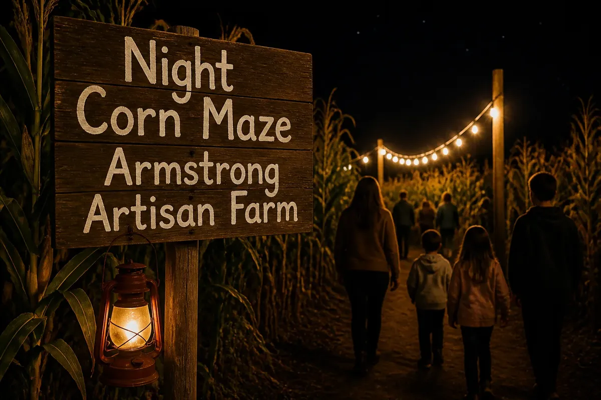 Night Corn Maze Armstrong Artisan Farm