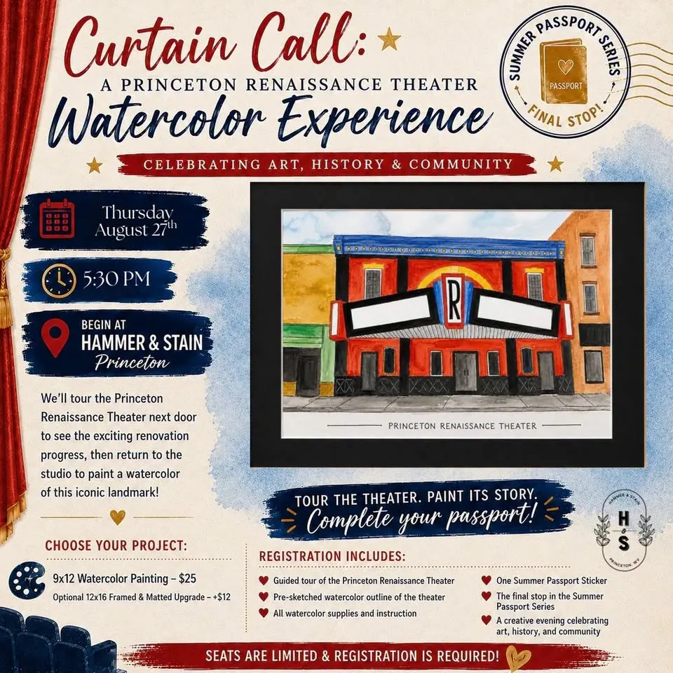 Curtain Call: A Princeton Renaissance Theater Watercolor Experience