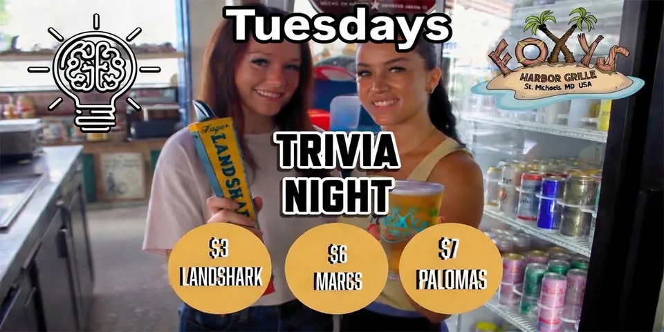 Trivia at Foxys! 💡🧠✨