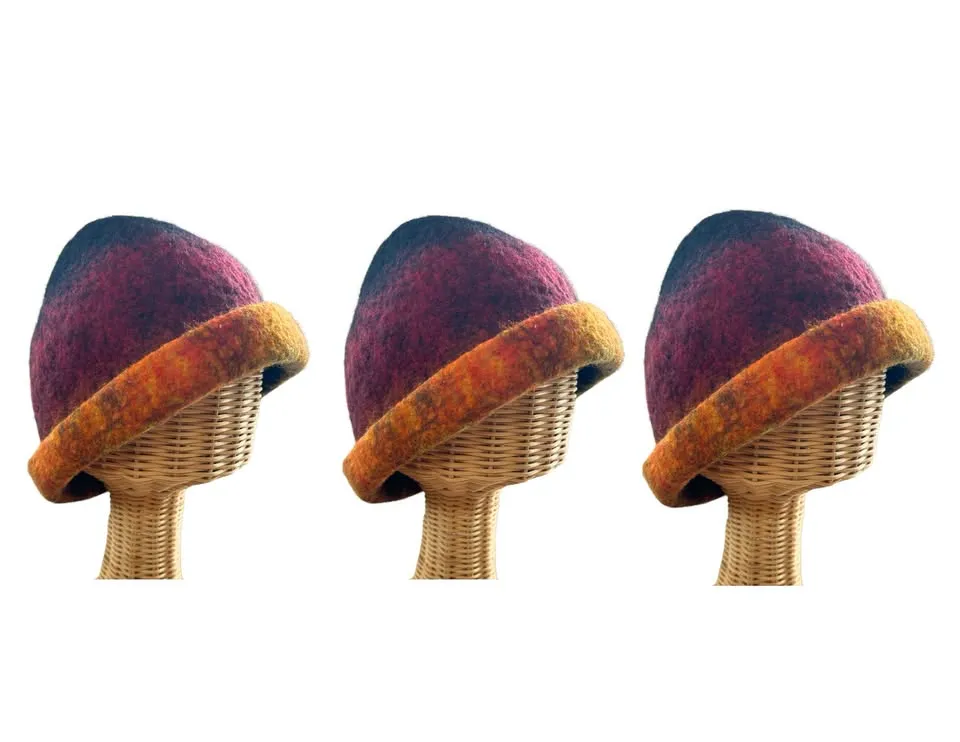 Wet Felted Wool Hat