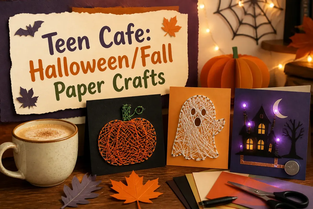 Teen Cafe: Halloween/Fall Paper Crafts
