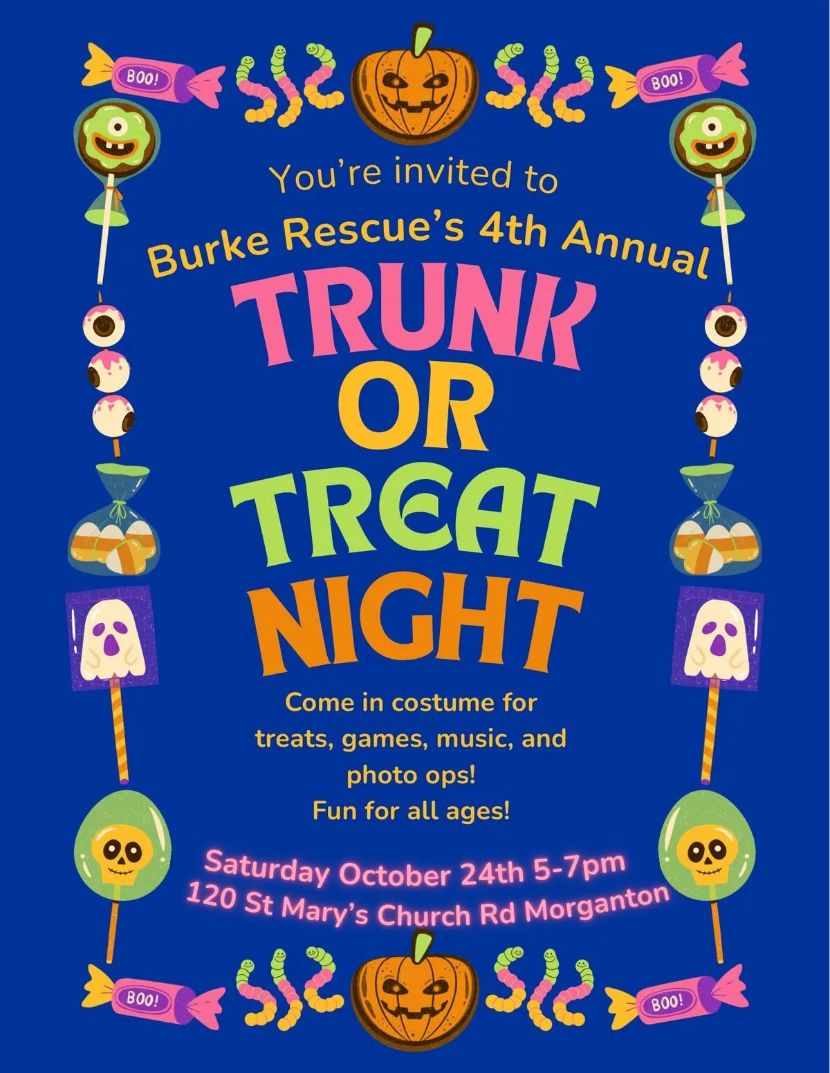 Burke Rescue’s 4th Annual TRUNK or TREAT
