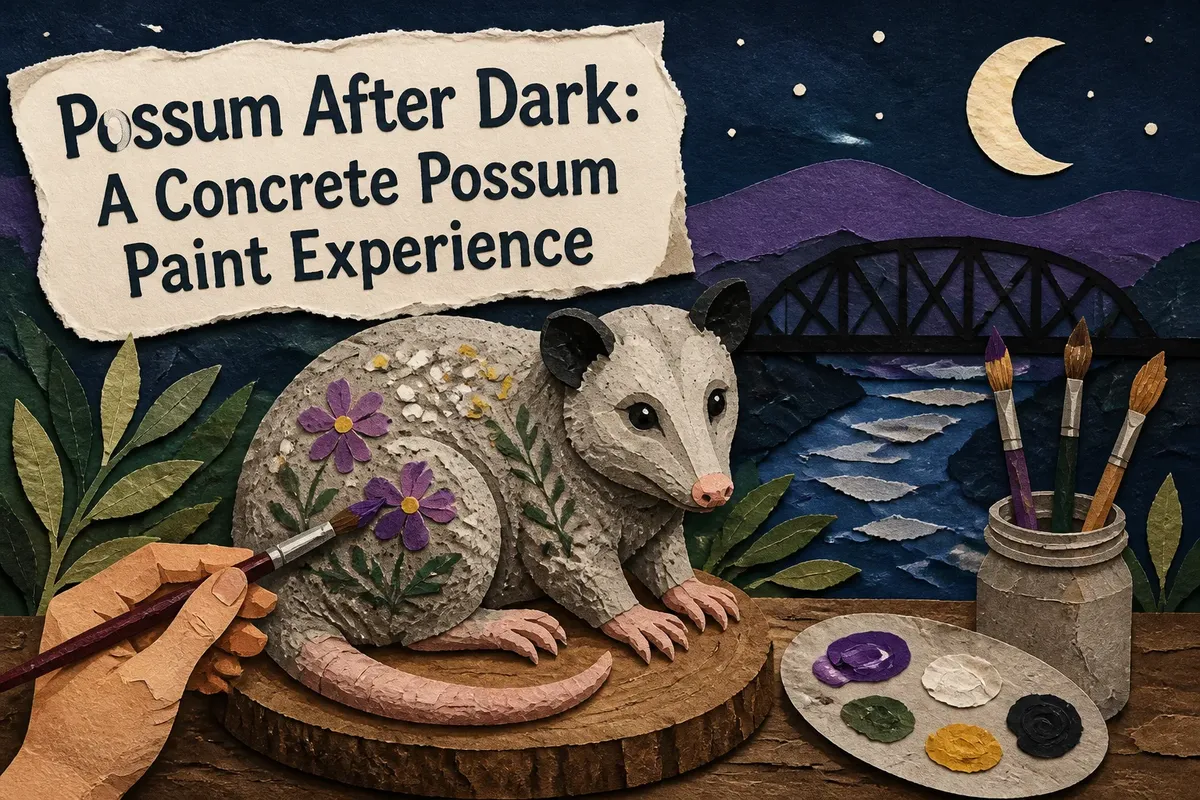 Possum After Dark: A Concrete Possum Paint Experience