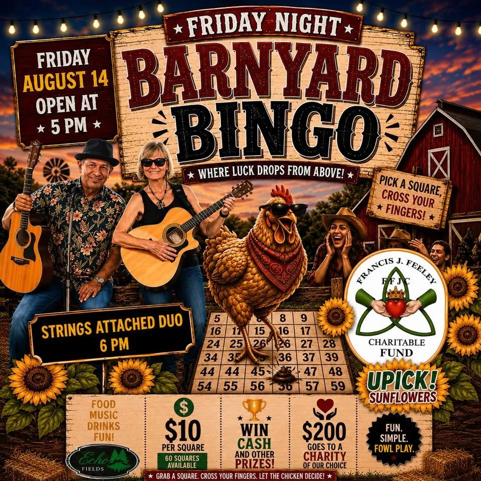 Friday Night Barnyard Bingo, Live Music & U-pick