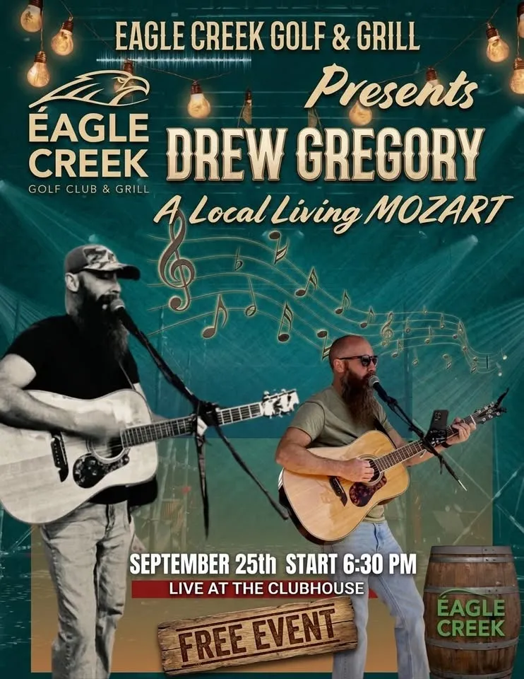 Drew Gregory returns to Eagle Creek!