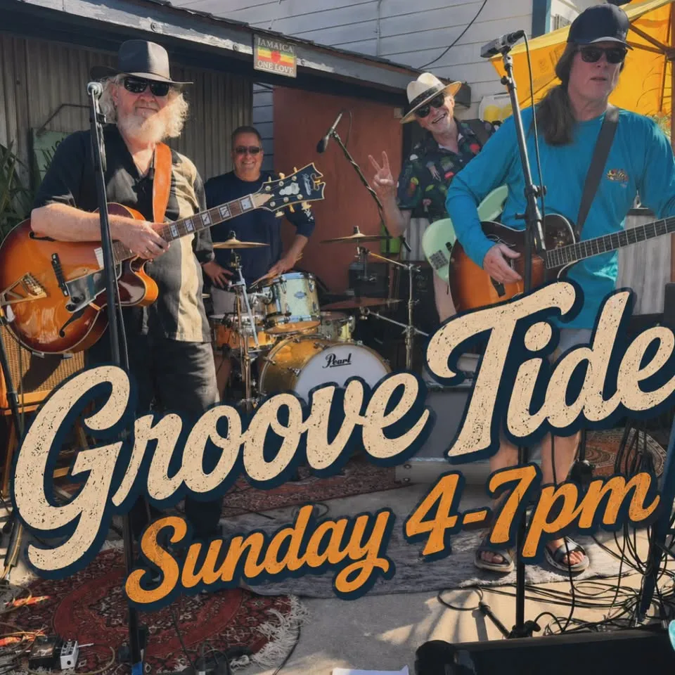 Live music at Foxy’s! Groove Tide! 🌊🎶