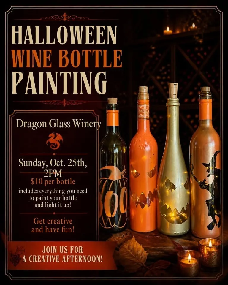 Halloween Wine Bottle Paint & Sip