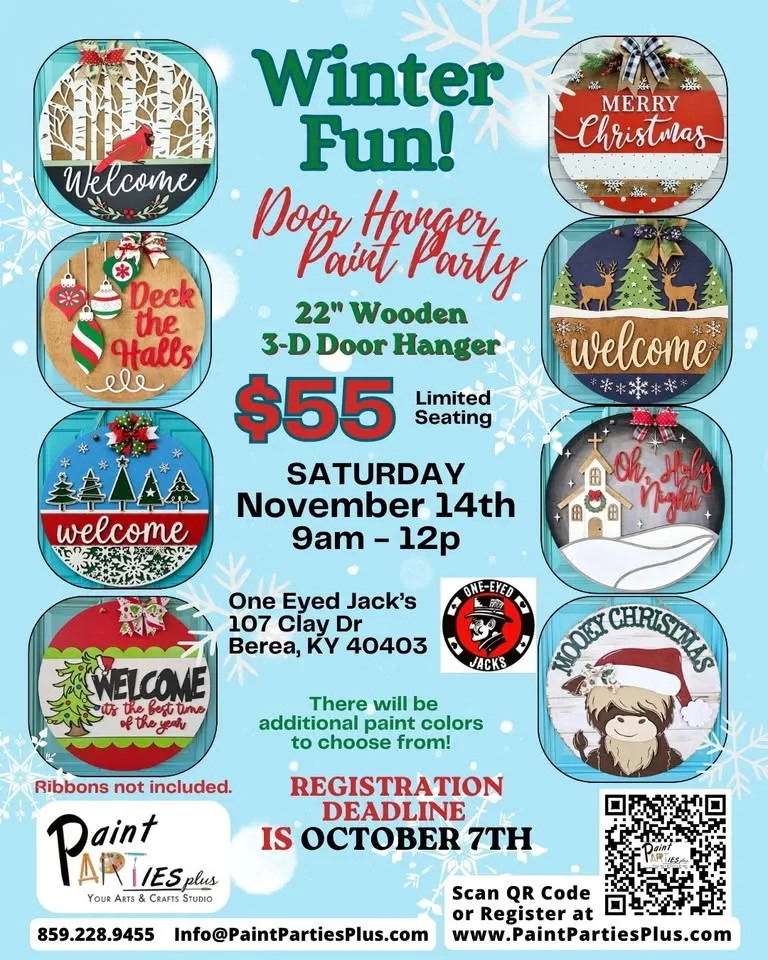 Winter Fun! Door Hanger Paint Party