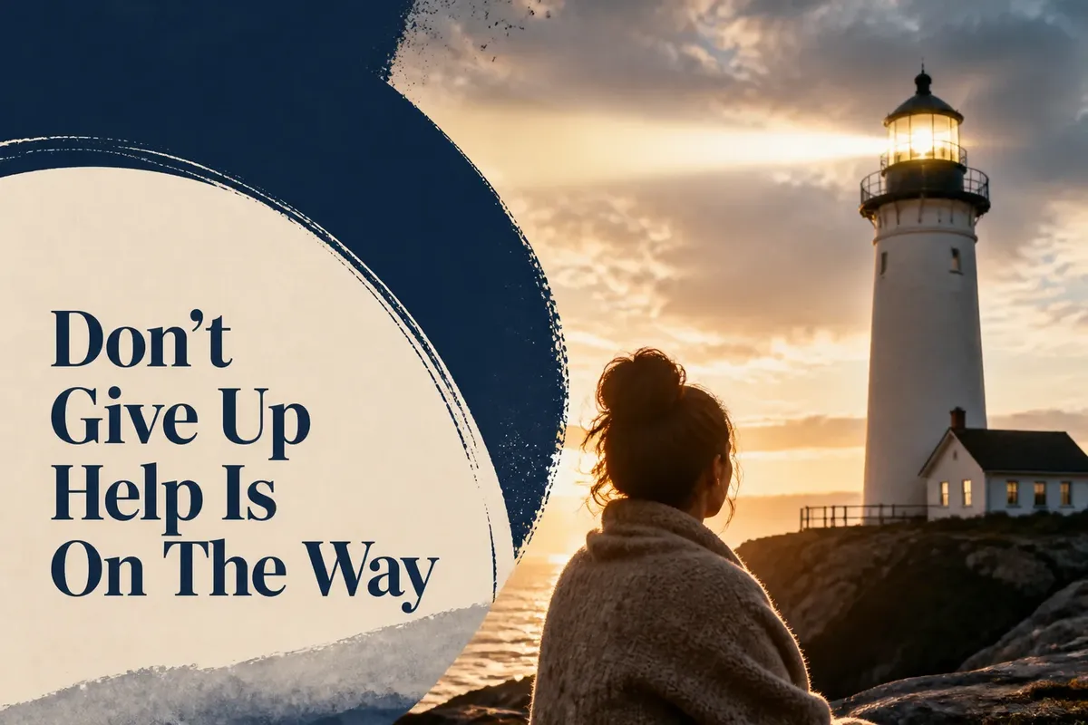 Don't Give Up Help Is On The Way