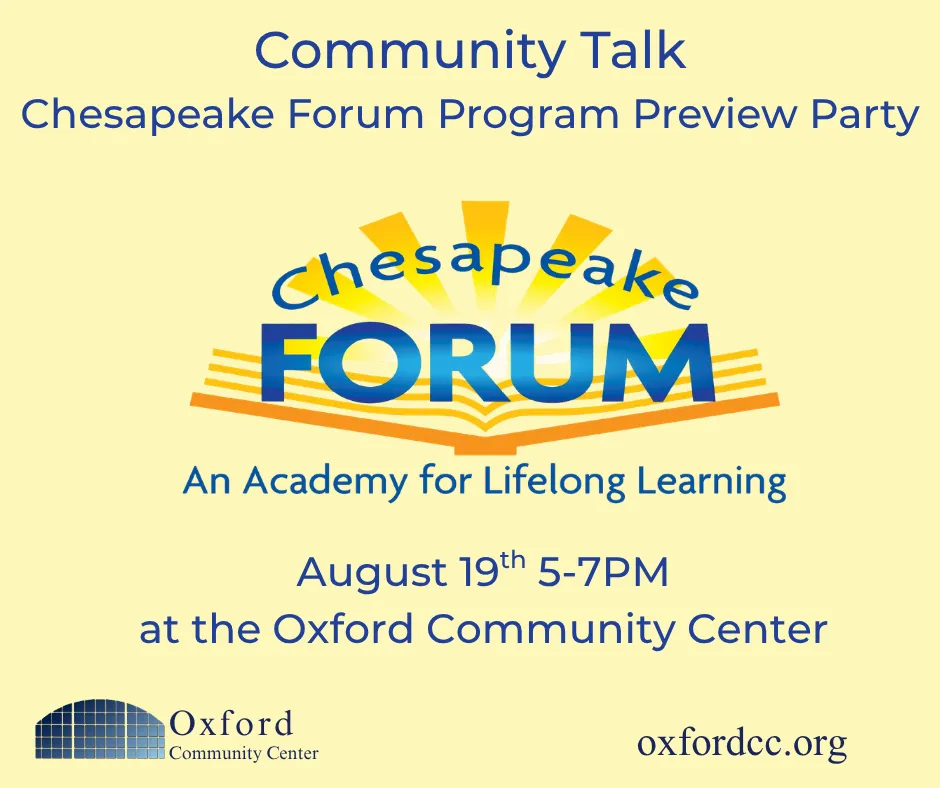 Community Talk: Chesapeake Forum Program Preview Party