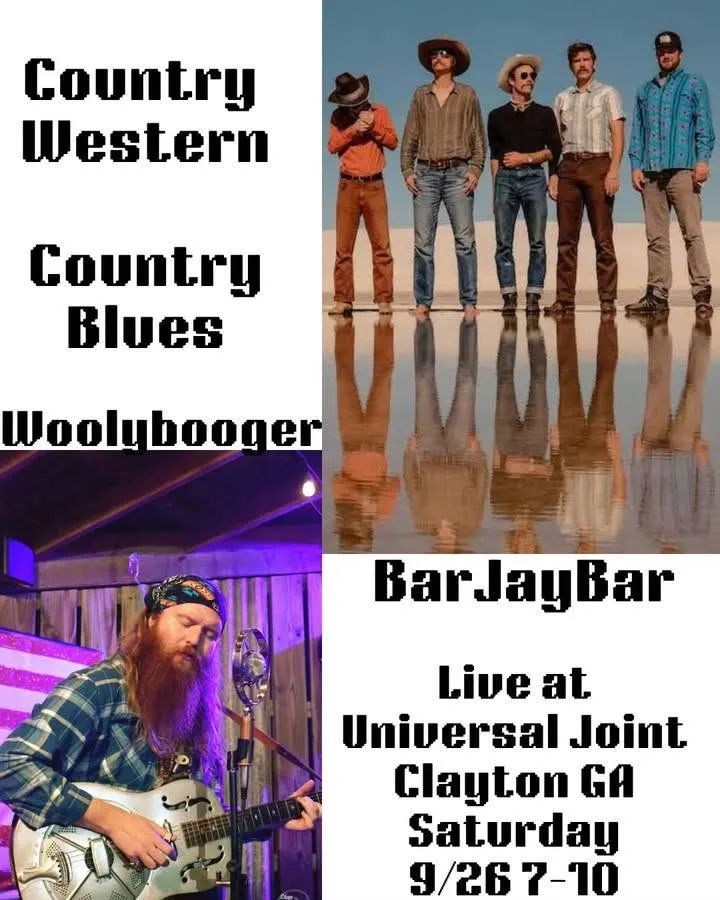 LIVE MUSIC: Woolybooger & BarJayBar!