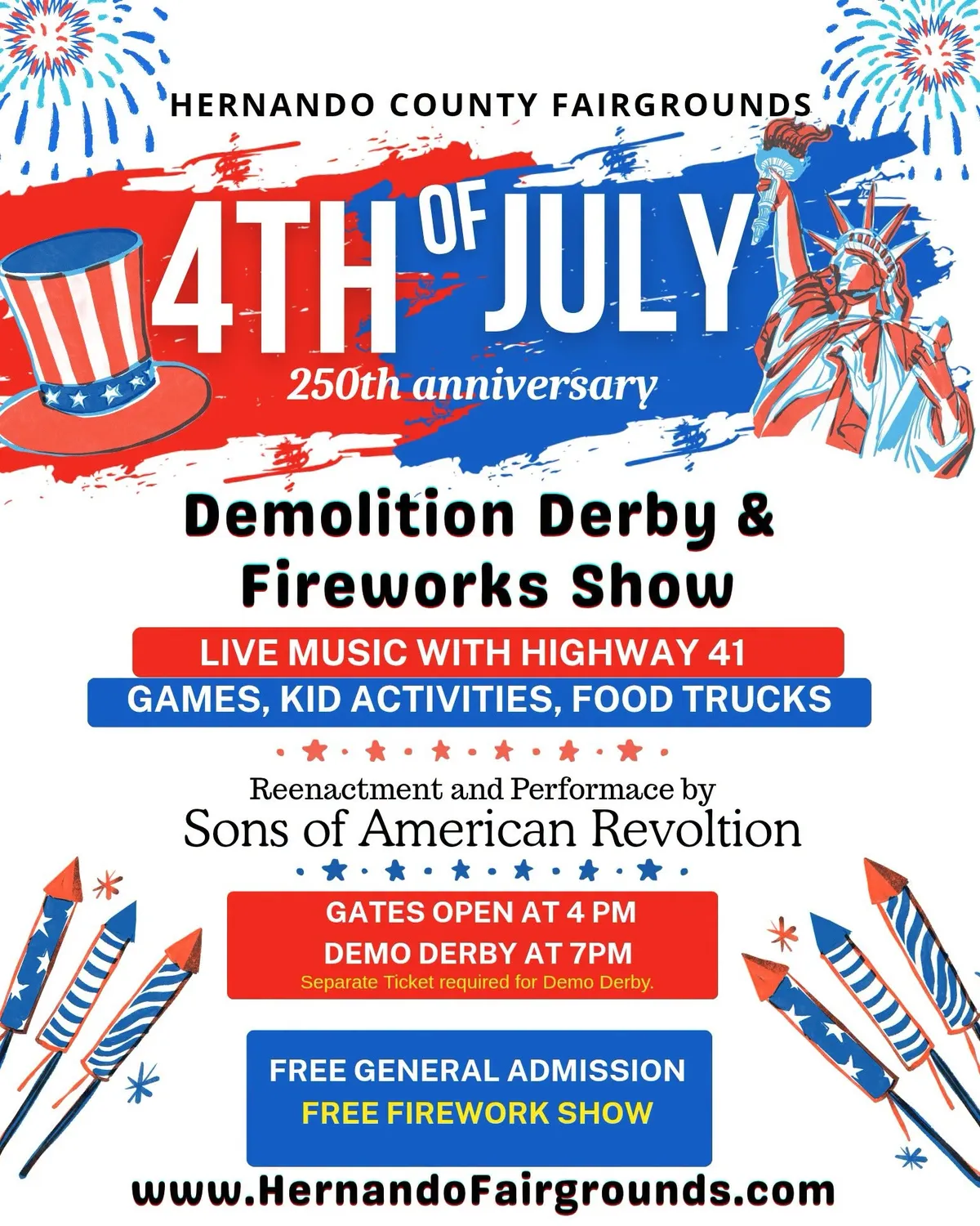 4th of July Demolition Derby & Fireworks Show