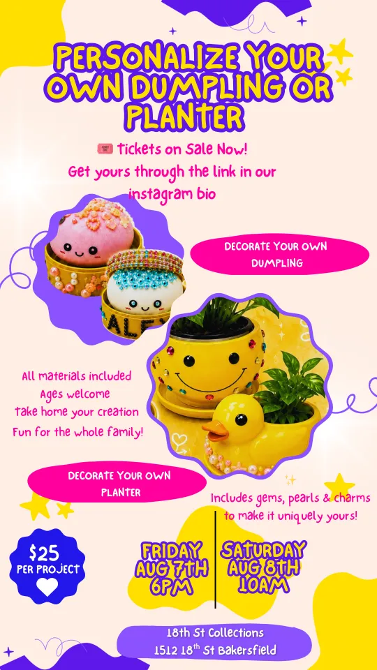 Personalize your own planter or dumpling