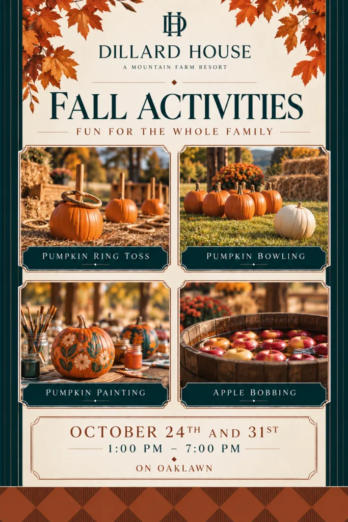 Fall Activities at Dillard House!