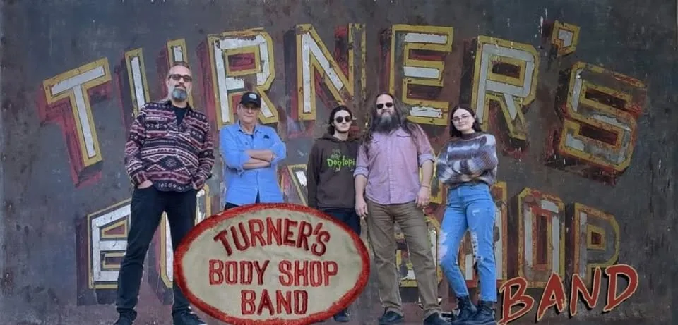 Turners Body Shop Band in the open-air barn