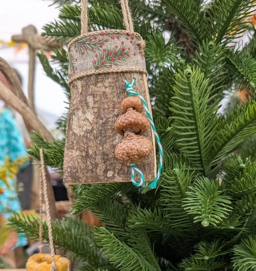 Mini Poplar Bark Basketmaking for Christmas Ornaments