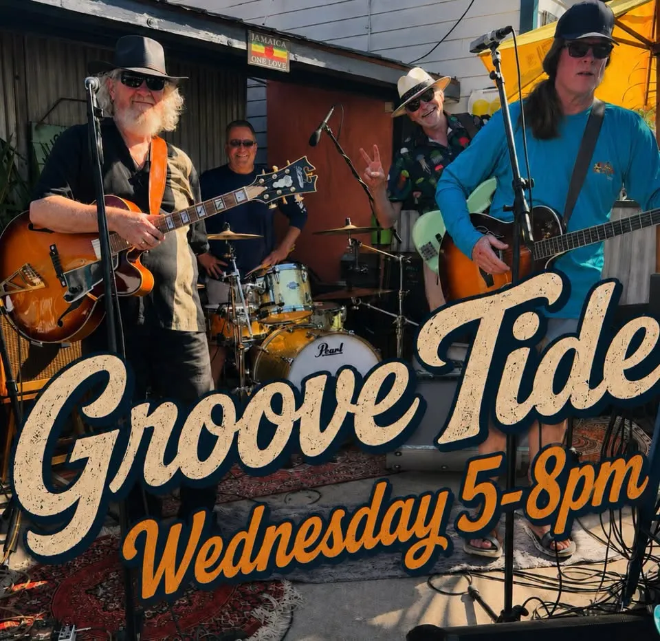 Live music at Foxy’s! Groove Tide! 🌊🎶
