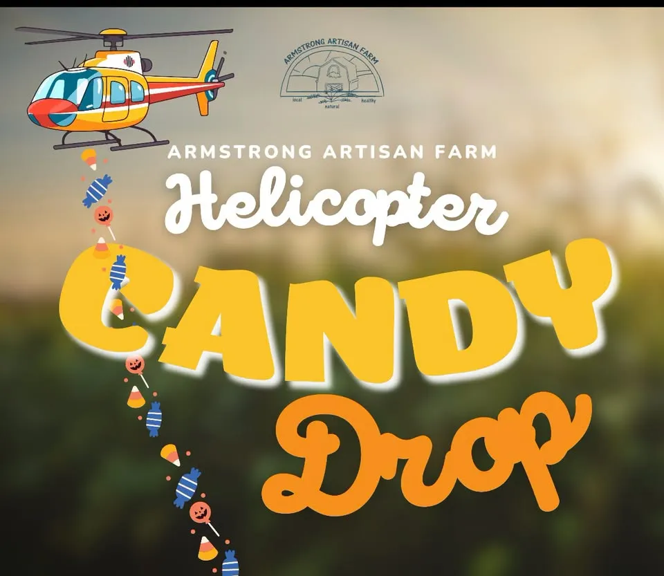 Helicopter Candy Drop and Helicopter Rides at the Corn Maze